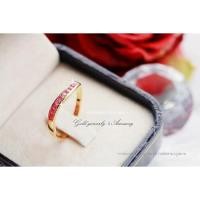 ราคา แหวนทับทิมสีชมพูชุบทอง 5 ไมครอน (2242481309)