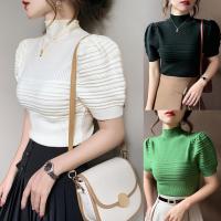 ราคา Lune_Grace-พร้อมส่ง-เสื้อไหมพรมแขนตุ๊กตา แขนสั้นคอเต่าทรงเข้ารูป สีสวยผ้านิ่มยืดได้เยอะ ใส่สบ่ายมาก รุ่น2629-1 (25508972874)