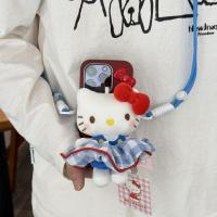ราคา [ใหม่] ฤดูร้อนลายสก๊อตสีฟ้าเค้กกระโปรงคิตตี้โทรศัพท์มือถือกลับคลิปเชือกเส้นเล็ก กระเป๋าสะพายข้าง การ์ตูนตุ๊กตาตุ๊กตาอุปกรณ์โทรศัพท์มื (40515266292)