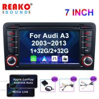 ราคา Reakosound Android 12 7 "2 Din รถวิทยุเครื่องเล่นวิดีโอมัลติมีเดียสเตอริโอสําหรับ Audi A3 2003-2013 GPS นําทาง Automotivo Carplay (25043126879)