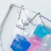 ราคา สร้อยคอเงินแท้92.5% พร้อมส่งสร้อยคอจี้ม้าโยกสร้อยคอเงินแท้92.5% (4679242187)