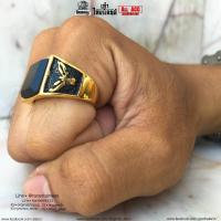 ราคา แหวนทองนิลดำอินทรี เนื้องานสแตนเลสแท้ไม่ดำ (2035548218)