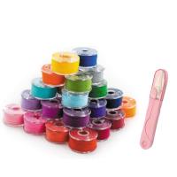 ราคา แกนเกลียวหลายสี 1 ชุด 50 แกนเกลียวพลาสติกแบบใช้ซ้ําได้พร้อมด้ายและกรรไกรหุ้ม 1 อันสําหรับจักรเย็บผ้าเย็บปักถักร้อยเครื่อง (43455588263)