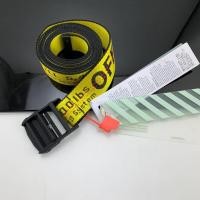 ราคา เข็มขัดผ้า ออฟไวท์ หัวสีดำ OFF WHITE RIBBON INDUSTRIAL BELT BLACK BUCKLE โลโก้แบรนด์ freesize ยาว 76 นิ้ว (1405670227)