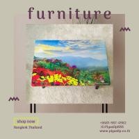 ราคา โต๊ะพับญี่ปุ่น ลายทิวทัศน์ ขาพลาสติก ขนาด 40x60cm (2296420836)