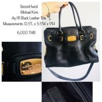 ราคา Michael Kors Aq-1111 Black Leather Tote (1597666664)
