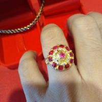 ราคา แหวนฉัตรทับทิมล้อมเพชร (1370027451)