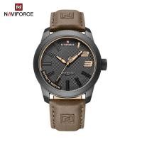 ราคา ❤ NAVIFORCE นาฬิกาสำหรับผู้ชายแฟชั่นกีฬานาฬิกาข้อมือลำลองนาฬิกากันน้ำกันกระแทกนาฬิกาสายหนังสีน้ (43257664493)