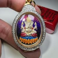 ราคา เนื้อเงิน ลงยาม่วงไล่สีเต็มสูตร No.20 พระพิฆเนศ ปางดั๊กดูเศรษฐ์ (ปางร่ำรวย) วัดแขกมวกเหล็ก (43756019939)