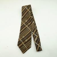 ราคา เนคไทแบรนด์เนม Necktie Christian Dior Silk Brown Chain Stripe (29976337150)