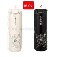 ราคา [ ✔️ ของแท้ 100% ] Starbucks Stainless Steel Korea Cream and Black Tumbler แก้วสแตนเลสสีครีม ขนาด 16 oz. (26809796786)