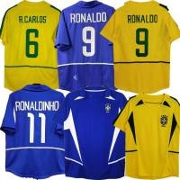 ราคา เสื้อทีมชาติบราซิล ฟุตบอลโลกปี 2002 แบบคลาสสิก พร้อมลายเซ็นของโรนัลدو และเบลีย์ (43570407955)