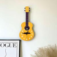 ราคา นาฬิกาแขวนผนัง นาฬิกาดิจิตอลติดผนัง การ์ตูนสร้างสรรค์กีตาร์เครื่องดนตรีตกแต่งติดผนังนาฬิกาห้องนั่งเ (25082766073)