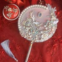 ราคา Dmo-พัดลมโบราณ พัดลมมือถือ พัดลมไม้โบราณเจ้าสาว (40110593498)