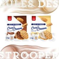 ราคา Jules Destrooper Crisp'n Cream filled with cream น้ำหนัก 114 กรัม มี 2 รส สินค้าจากเบลเยียม (40618927046)