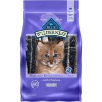 ราคา อาหารลูกแมว Blue Buffalo Wilderness Kitten Chicken Recipe Grain-Free Dry Cat Food, 2-lb bag (9167603113)