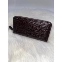 ราคา กระเป๋าสตางค์ หนังแท้ ซิปใบยาว สีน้ำตาลเข้ม (24376484494)