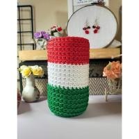 ราคา ปลอกหุ้มเก็บความเย็นใส่ได้ทั้งขวดเบียร์เล็กกระป๋องเบียร์กระป๋องน้ำผลไม้ขวดน้ำโดยประมาณงานถักจากเชือกร่ม (21495159037)