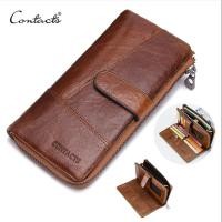 ราคา CONTACT'S M1041 กระเป๋าสตางค์ผู้ชาย ชนิดหนังแท้ ใบยาว (9610193686)