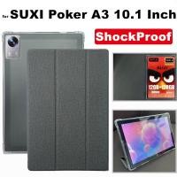 ราคา for SUXI Poker A3 10.1 Inch Android Tablet Flip Leather Case Ultra-Thin Three Fold Shockproof With Stand Tablet Cover (29229847565)