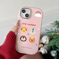 ราคา ⭐Sunny Casing⭐การ์ตูนน่ารักสัตว์เล็กสีชมพู IPhone 16 15 11 13 14 12 Pro Max XR 7 8 SE2020 Solid Color Waterproof Case (26318368694)