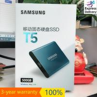 ราคา Samsung PC T5แบบพกพา SSD 500GB ไดรฟ์โซลิดสเตทภายนอก USB 3.1 1TB 2TB (25855928990)