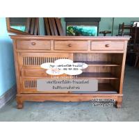 ราคา (ส่งฟรี!)ตู้อเนกประสงค์ไม้สักทองแห้ง ตู้เก็บของ ตู้เก็บถ้วยจาน ตู้รองเท้า (8310381155)