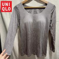 ราคา ส่งต่อ 115฿ Heattech Uniqlo สีน้ำตาลกะปิ เสริมบราในตัว | อก 34-38 นิ้ว (25908098755)