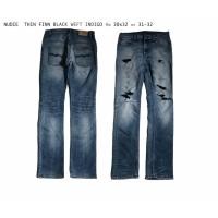 ราคา NUDIE THIN FINN BLACK WEFT INDIGO (11524296390)