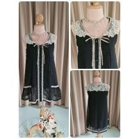 ราคา เดรส แบรนด์ Axesfemme มือ 1 ของใหม่ ดำโพกาดอท ปกลูกไม้ถอดออกได้ ซะบในลูกไม้ สวยมากๆ แบรนด์ญี่ปุ่น แท้ (24646439872)