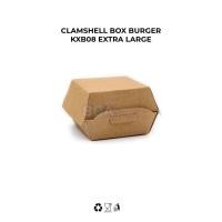 ราคา CLAMSHELL BOX BURGER KXB08 - EXTRA LARGE - BURGER BROWN - 25 ชิ้น (6095115849)