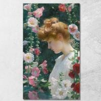 ราคา Hollyhocks And Sunlight Charles Courtney Curran, ccc12 ภาพพิมพ์บนผ้าใบแคนวาส (27077376138)