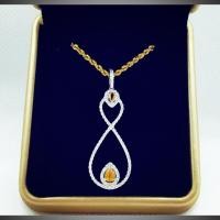 ราคา จี้เพชรเบลเยี่ยมแท้บุษราคัมแท้ (1619070010)