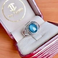 ราคา แหวนพลอยใหญ่ชายเรือนเงิน (23441453489)