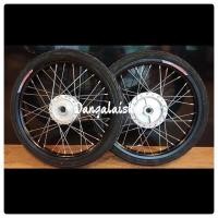 ราคา #ชุดล้อดำYOKO. ขอบเรียบดุมเดิมสีบอร์น+ยางนอกลายไฟ50/100-17x2พร้อมใส่ ซี่ชุบเงิน 1.40x17”ใส่ W110i,W125i ปลาวาฬ (17702441255)