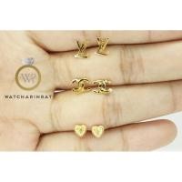 ราคา ตุ้มหู ทองคำแท้ 9K YG (24637524126)