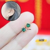 ราคา ต่างหูปักก้านเพชรหนามเตยสีเขียว 4 มิล (42905492481)