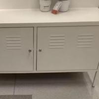 ราคา IKEA แท้ค่ะ IKEA PS อิเกีย พีเอส ตู้เหล็ก, ขาว, 119x63 ซม. (1473918408)
