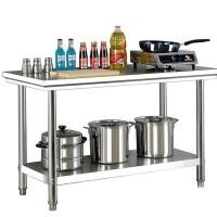 ราคา HOME โต๊ะทำงานสแตนเลส โต๊ะทำงาน คอนโซลครัว ร้านอาหาร เคาน์เตอร์ท็อป หนา (29256800284)