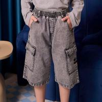 ราคา e'clat กางเกงยีนส์เด็กโต กางเกงขาสั้น เด็กพรีทีน 6-12 ปี เอวยางยืด มีกระเป๋า เนื้อผ้ายีนส์นิ่ม 4018 (41701072371)