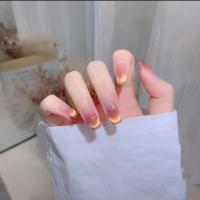 ราคา Xiaguang Sunset Cats Eye Magnet Pure Hand-Weared Nails Sun White Liner Dopamine High-End Blush Nails 4292 ผม (26835366392)