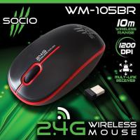 ราคา Signo SOCIO Wireless Optical Mouse รุ่น WM-105BR (41553562666)