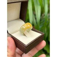 ราคา แหวนหยกน้ำผึ้ง พม่า เนื้อดี สีสวย เบอร์56-58 (25491806243)
