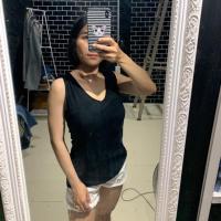 ราคา เสื้อคอวี เรย่อนสีดำ (7018895868)