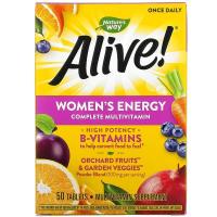 ราคา Nature's Way,Alive! Women's Energy Complete Multivitamin,50 Tablets วิตามินและแร่ธาตุรวม ผัก ผลไม้ในเม็ดเดียว ให้พลังงาน (14529815006)