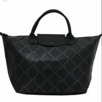 ราคา #แท้ Longchamp Metal Balck Medium (768654952)
