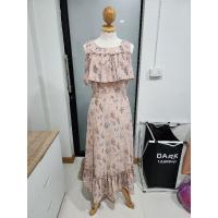 ราคา เดรสลายดอกไม้สีชมพู fairy angel (15797104277)