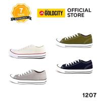 ราคา GOLDCITY รองเท้าผ้าใบ แฟชั่น แบบผูกเชือก UNISEX ใส่สบาย น้ำหนักเบา กันลื่น (36-47) รุ่น 1207 (22114334002)