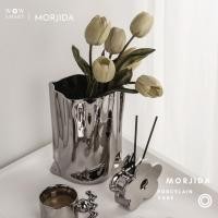ราคา แจกันเซรามิคใหญ่สีเงิน แจกันเกาหลีมินิมอล แจกันดอกไม้แห้งทิวลิปดอกไม้ประดิษฐ์ดอกบัว แจกันเซรามิกทรงสูงหรูหราแจกันนอร์ดิก (11879971727)