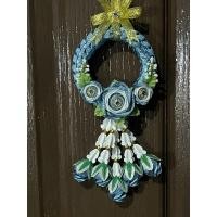 ราคา พวงมาลัยแขวนหน้ารถ พวงมาลัยคล้องพระ (สีฟ้า) (อาจใช้เวลาทำนะจ๊ะ) (12312109413)